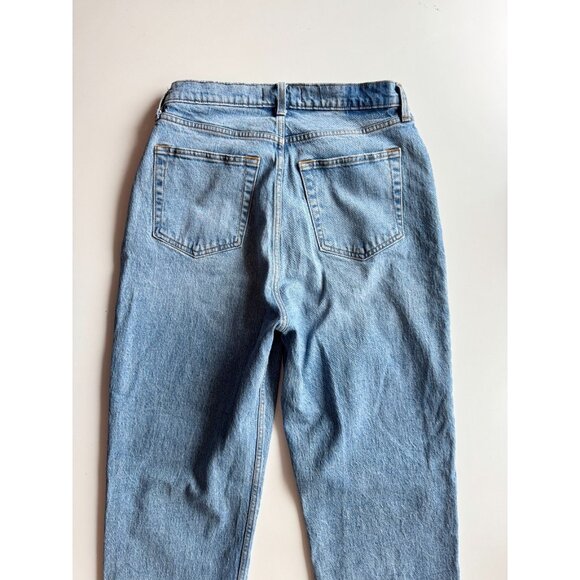 ABERCROMBIE & FITCH High Rise Criss Cross Straight Leg Dad Jeans, Size 29/8 - Picture 10 of 16